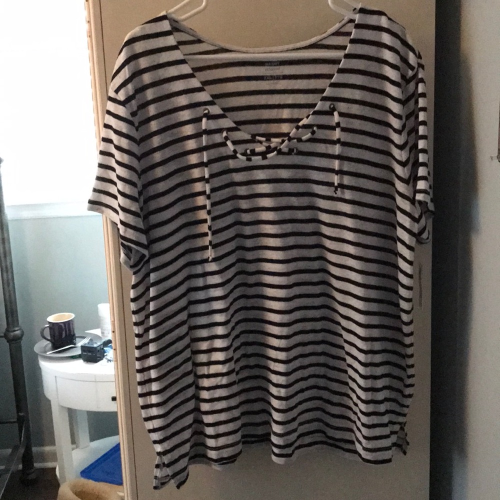 striped short sleeve